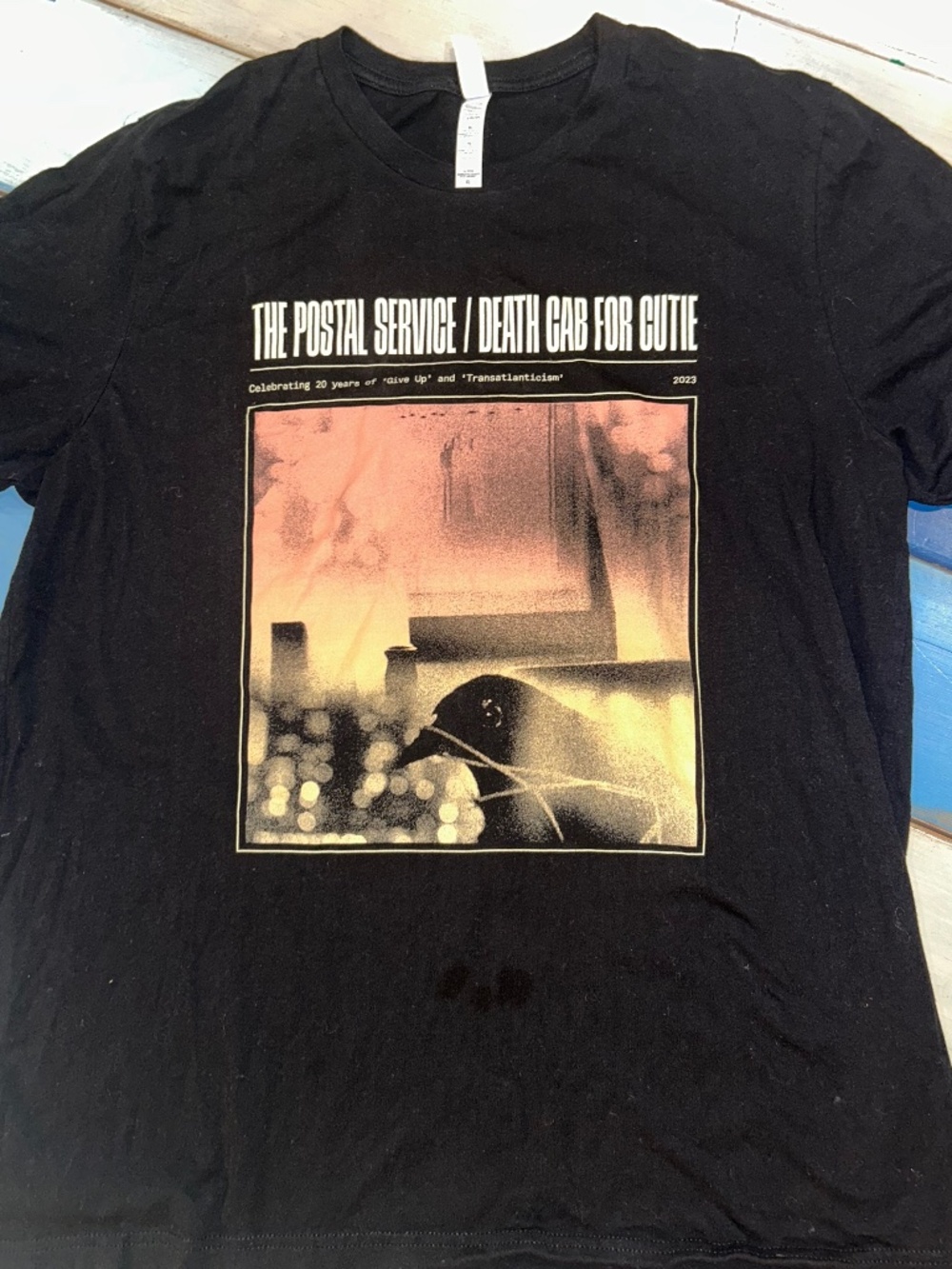 The Postal Service Death Cab For Cutie 2023 Tour Graphic Band T Shirt Black XL